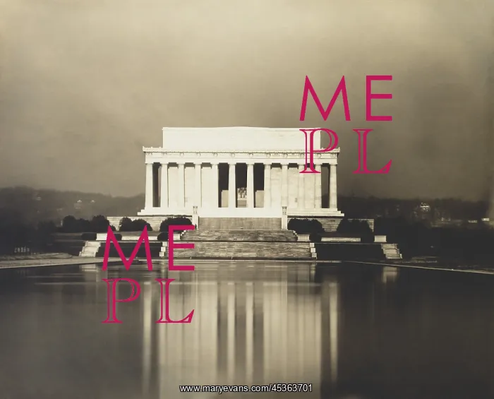 : Lincoln Memorial and reflecting pool a year after : Lincoln Memorial and reflecting pool a year after