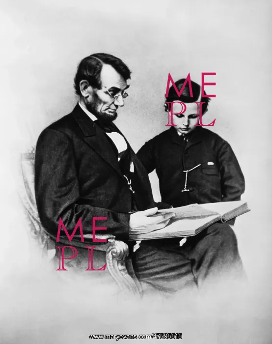 : Lincoln Reading to His Son : Lincoln Reading to His Son