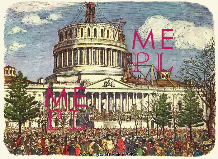 : Lincoln's Inauguration at Capitol Building in 1861 : Lincoln's Inauguration at Capitol Building in 1861