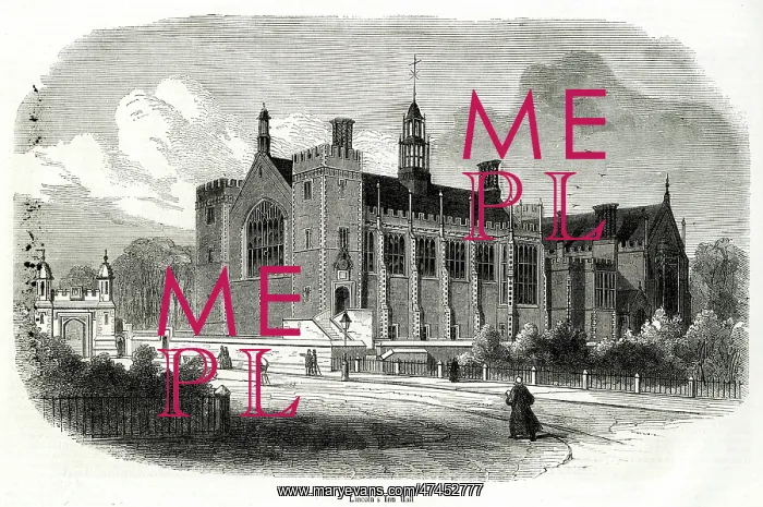 : Lincoln's Inn Hall & Library 1850 : Lincoln's Inn Hall & Library 1850