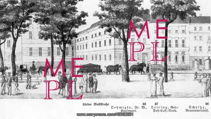 : Under the Linden in Berlin, around 1835 : Under the Linden in Berlin, around 1835