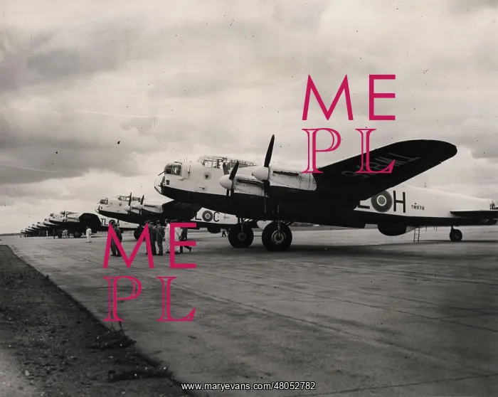: A line up of Avro Lancaster Is at Gravely Huntingdonshire : A line up of Avro Lancaster Is at Gravely Huntingdonshire