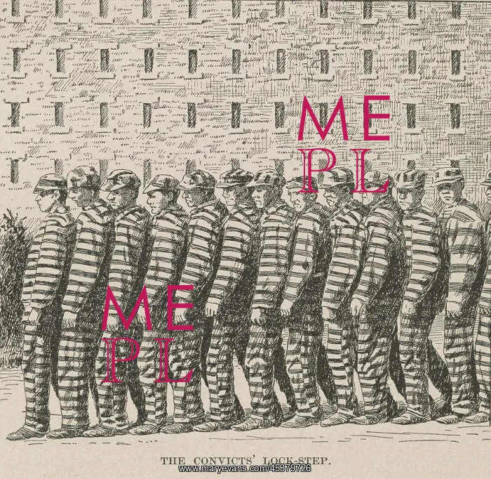 : A line of convicts marching in a lock step : A line of convicts marching in a lock step