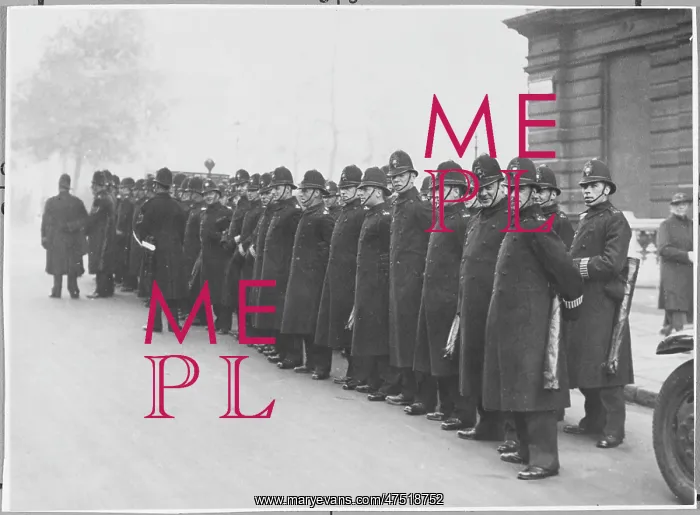  : LINE OF POLICE OFFICERS