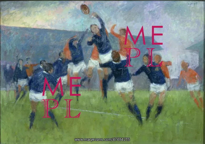 : Line Out ' rugby game : Line Out ' rugby game