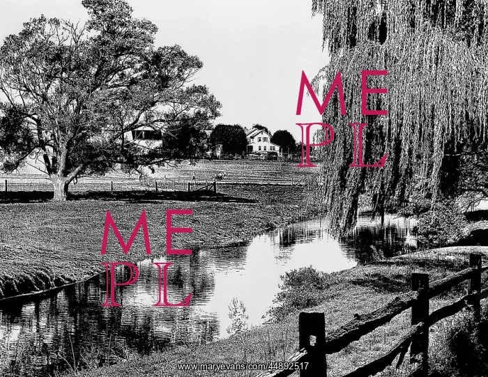  : Line Tone Of Farm Scene With Farmer