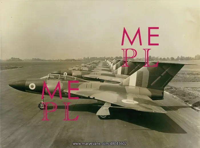 : Line-up of development Gloster Javelins at Moreton Valence : Line-up of development Gloster Javelins at Moreton Valence