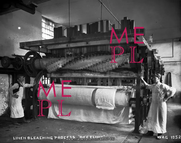 : Linen Bleaching Process, Beetling : Linen Bleaching Process, Beetling