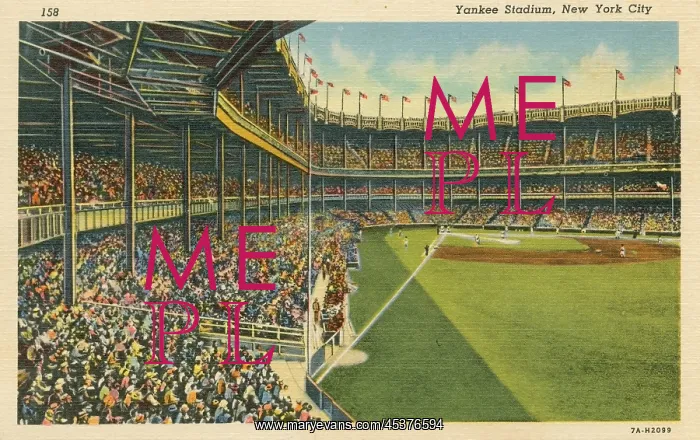 : Linen postcard of a baseball game played at : Linen postcard of a baseball game played at