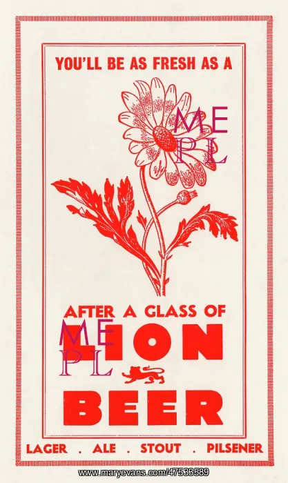 : Lion Beer advertisement : Lion Beer advertisement