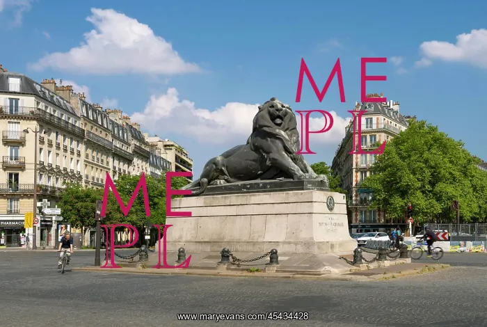 : Lion of Belfort, Place Denfert-Rochereau, Paris, France : Lion of Belfort, Place Denfert-Rochereau, Paris, France