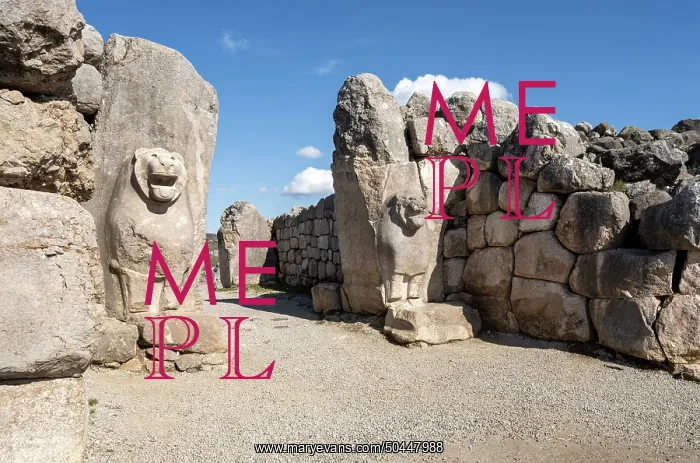 : Lion Gate, Hattusa, Anatolia, Turkey : Lion Gate, Hattusa, Anatolia, Turkey