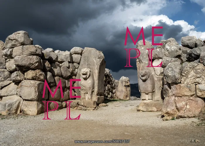 : Lion Gate, Hattusa, Anatolia, Turkey : Lion Gate, Hattusa, Anatolia, Turkey