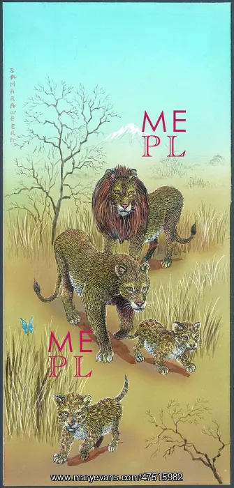  : Lion and lioness with two cubs