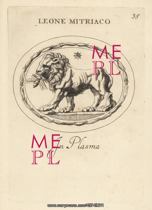 : Lion of Mithras with a bee in its mouth : Lion of Mithras with a bee in its mouth