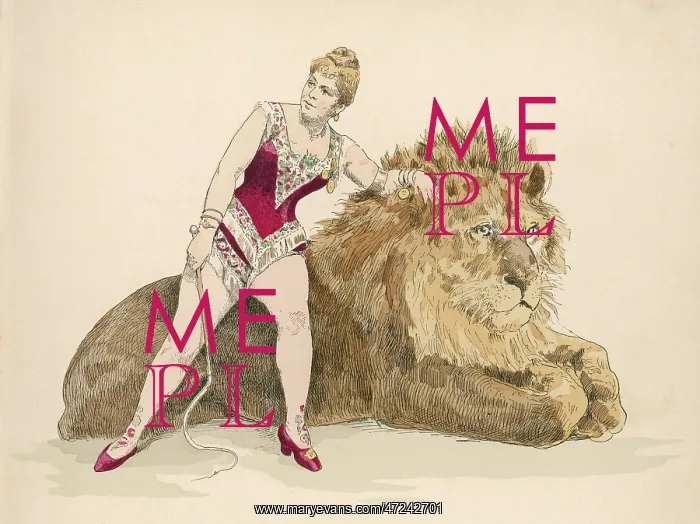 : LION TAMER & HER LION : LION TAMER & HER LION