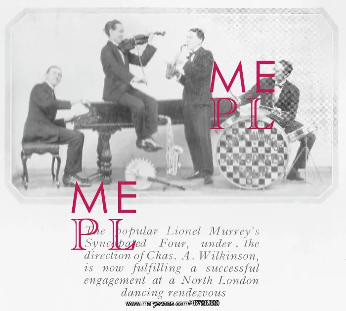 : Lionel Murrey's Syncopated Four Jazz Band, December 1923 : Lionel Murrey's Syncopated Four Jazz Band, December 1923