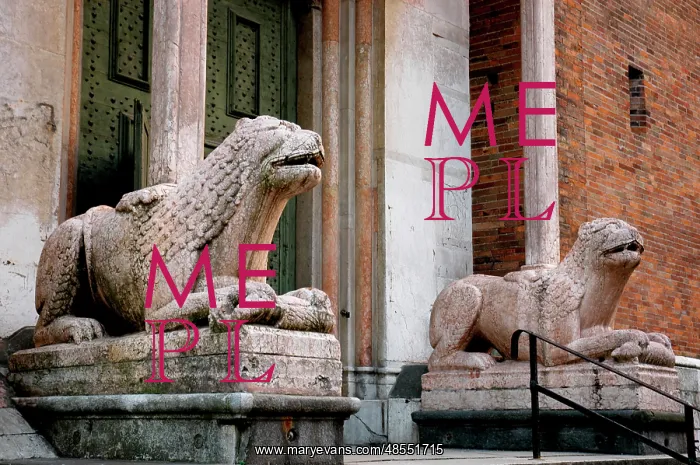 : Lions sculptures. Northern transept. Cremona Cathedral : Lions sculptures. Northern transept. Cremona Cathedral