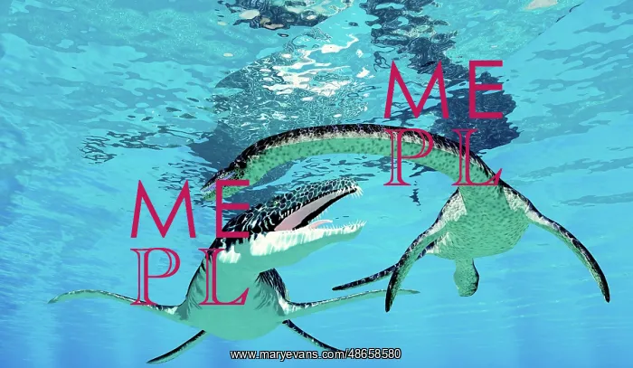 : A Liopleurodon goes after a Plesiosaurus aquatic : A Liopleurodon goes after a Plesiosaurus aquatic