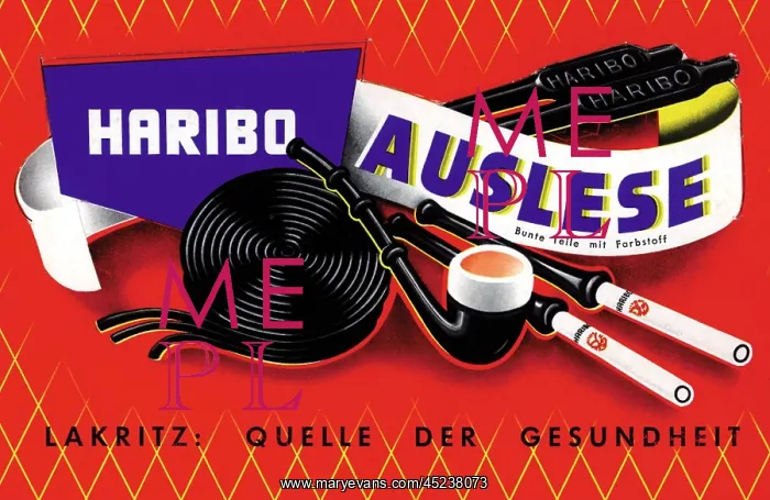: Liquorice advertisement from the 1950s : Liquorice advertisement from the 1950s