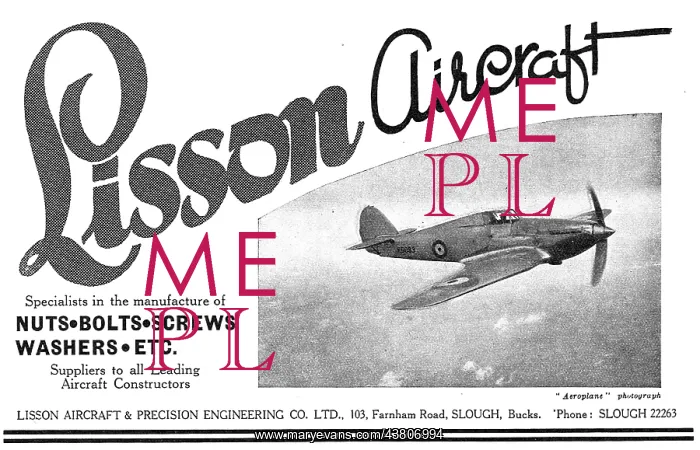 : Lisson Aircraft & Precision Engineering. Slough - AGS : Lisson Aircraft & Precision Engineering. Slough - AGS