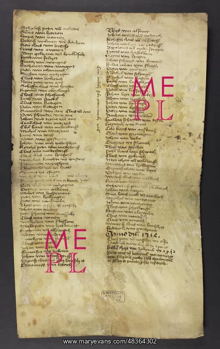 : List of Names (Fragment) : List of Names (Fragment)