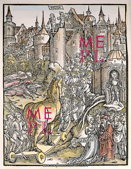 : literature, Vergil, Aeneid, illustrations, coloured : literature, Vergil, Aeneid, illustrations, coloured