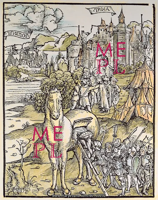 : literature, Vergil, Aeneid, illustrations, coloured : literature, Vergil, Aeneid, illustrations, coloured