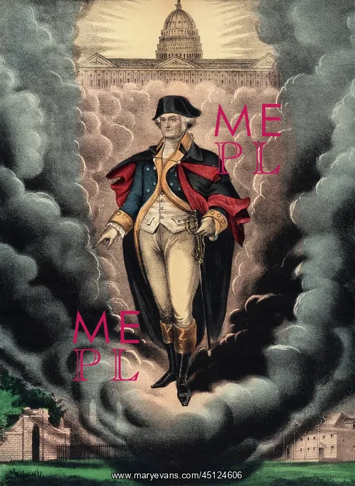 : Lithograph George Washington as The Spirit of The : Lithograph George Washington as The Spirit of The