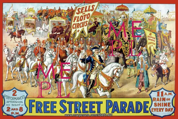 : Lithograph poster advertising the upcoming street : Lithograph poster advertising the upcoming street
