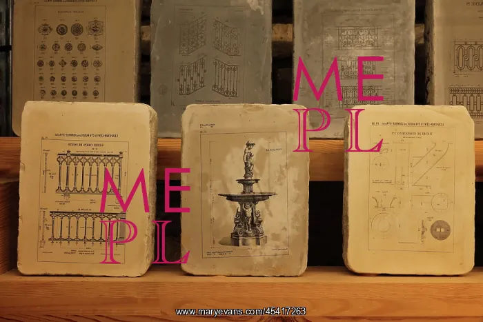 : Lithography stones, Parc Metallurgique, Dommartin-le-Franc : Lithography stones, Parc Metallurgique, Dommartin-le-Franc