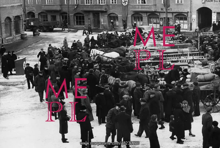 : Lithuania Germans at the border at Eydtkau, 1941 : Lithuania Germans at the border at Eydtkau, 1941