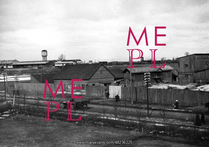 : Lithuanian railway station, 1941 : Lithuanian railway station, 1941