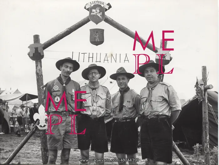 : Lithuanian Scouts in Exile at camp : Lithuanian Scouts in Exile at camp