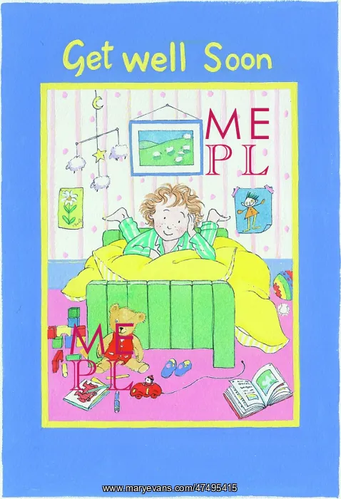 : Little boy lying on his bed ? Get Well Soon : Little boy lying on his bed ? Get Well Soon