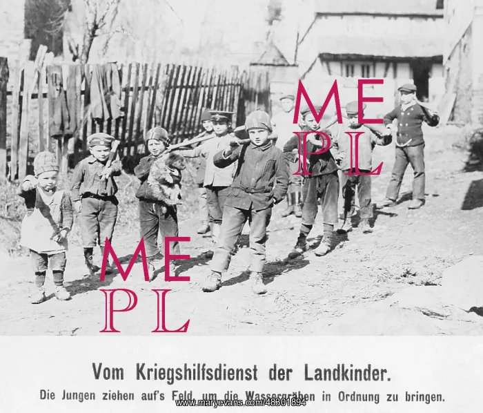 : Little boys with tools, 1917 : Little boys with tools, 1917