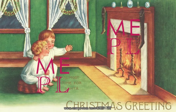 : Two little boys waiting for Santa : Two little boys waiting for Santa