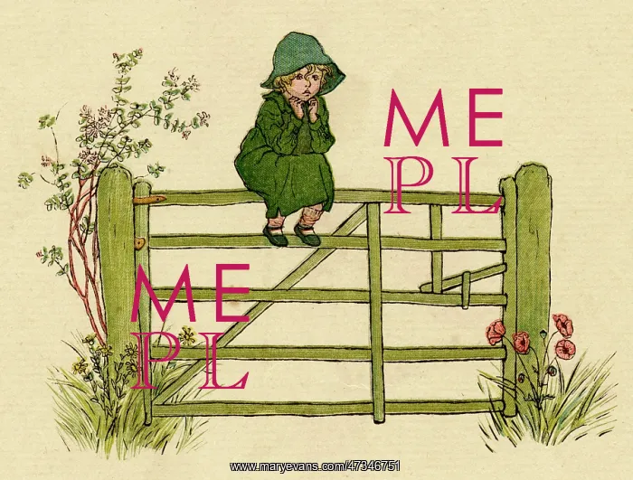 : Little child sitting on a fence : Little child sitting on a fence