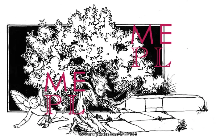 : Little crouching bush and two fairies : Little crouching bush and two fairies