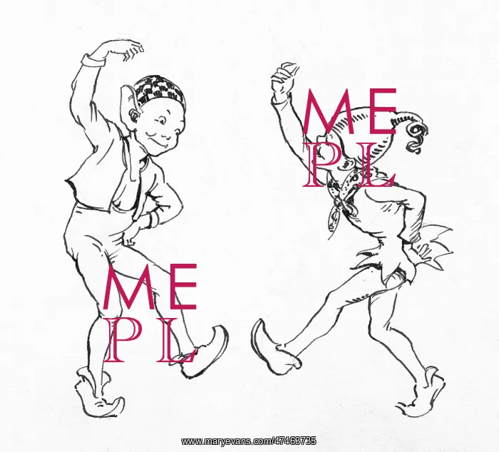 : Two little dancing elves : Two little dancing elves