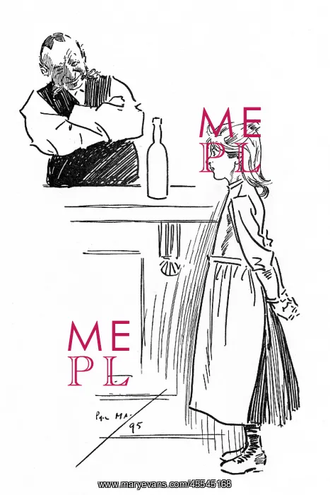 : Little girl approaching pub bar to ask for Brandy : Little girl approaching pub bar to ask for Brandy