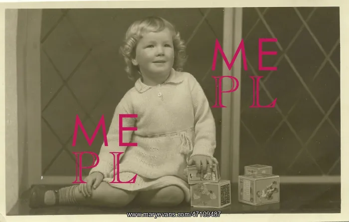 : Little girl with building blocks : Little girl with building blocks
