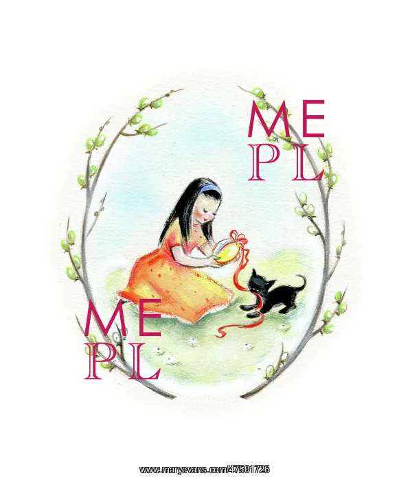  : Little girl with a kitten