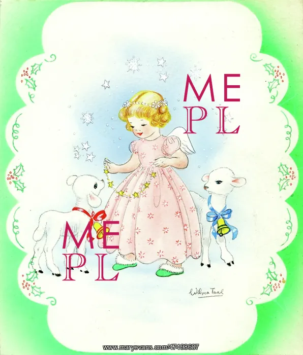 : Little girl and two lambs : Little girl and two lambs