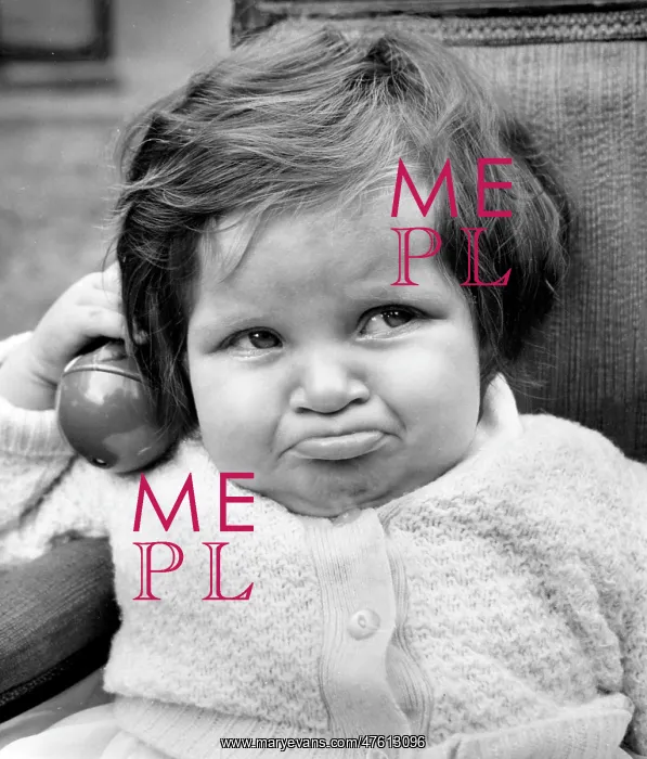  : Little girl looking glum