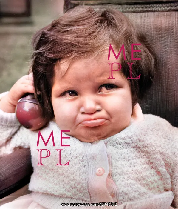  : Little girl looking glum
