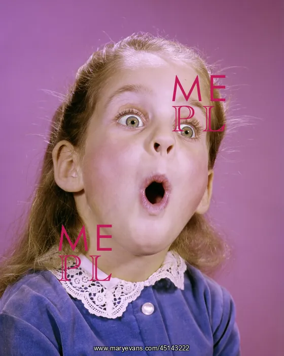 : Little Girl Making Funny Face Expression of Surprise : Little Girl Making Funny Face Expression of Surprise