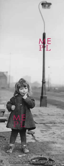 : Little girl on a muddy pavement : Little girl on a muddy pavement