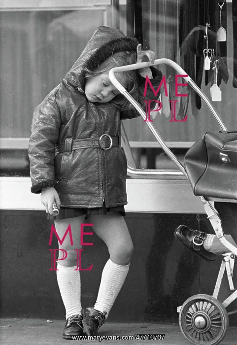 : Little girl with pram : Little girl with pram
