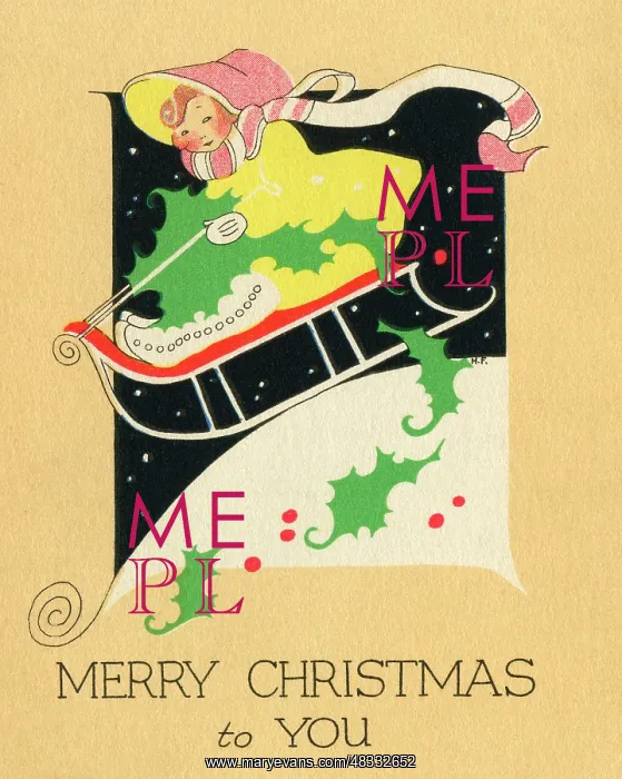  : Little girl on a sledge